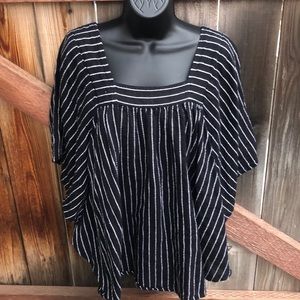 World Market Striped Butterfly Top